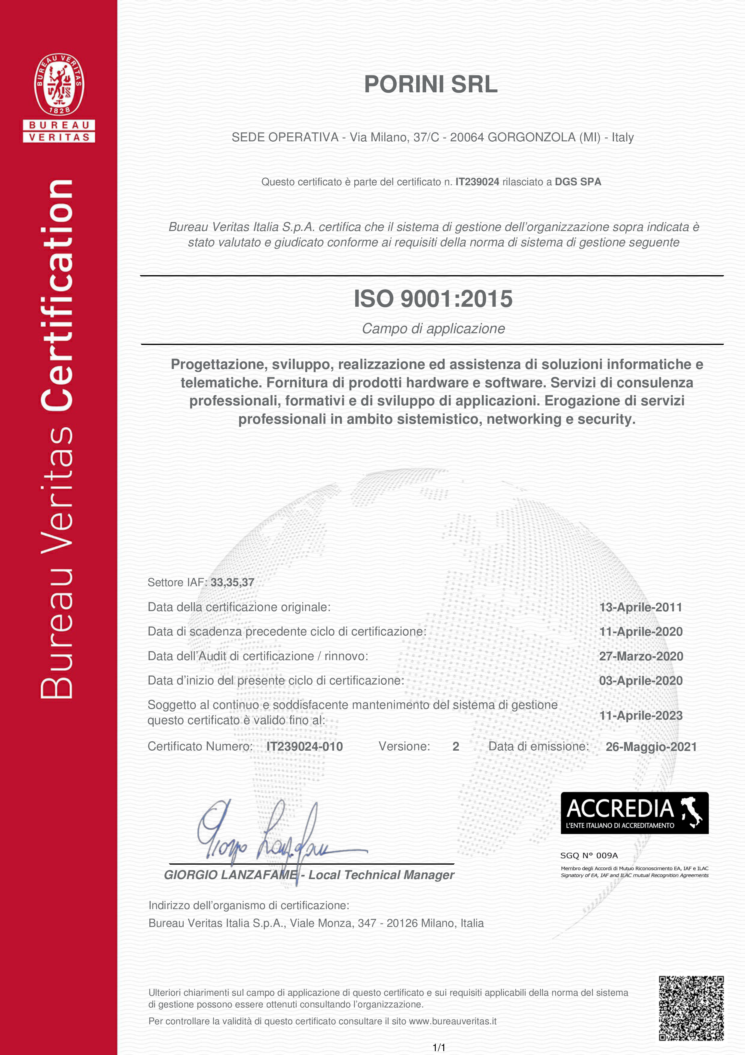 ISO-9001 IAF37
